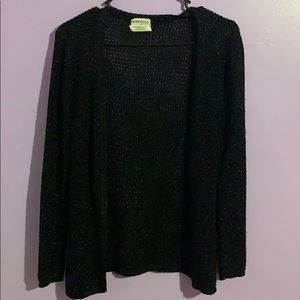black shimmering cardigan